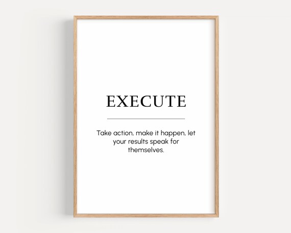 Execute Motivational Success Quote Poster