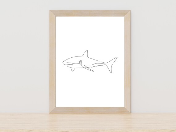 Shark Line Art