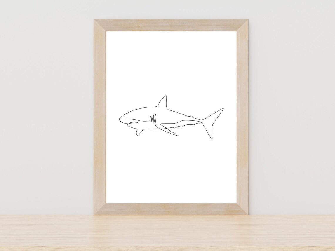 Shark Line Art