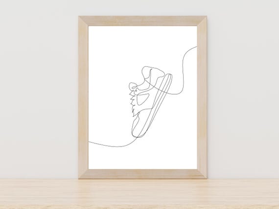 Running Shoe Line Art