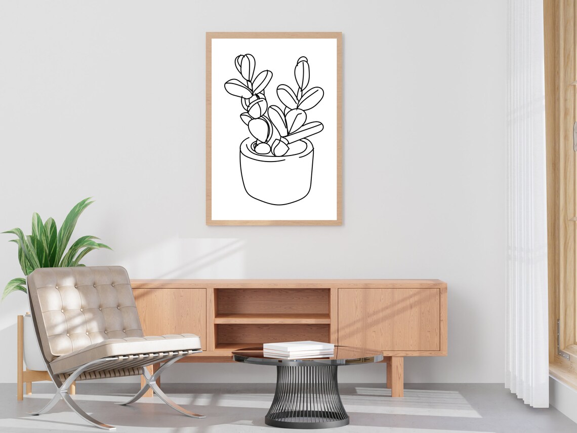 Plant Line Drawing Botanical Wall Art, Minimal Art Print - Image 4