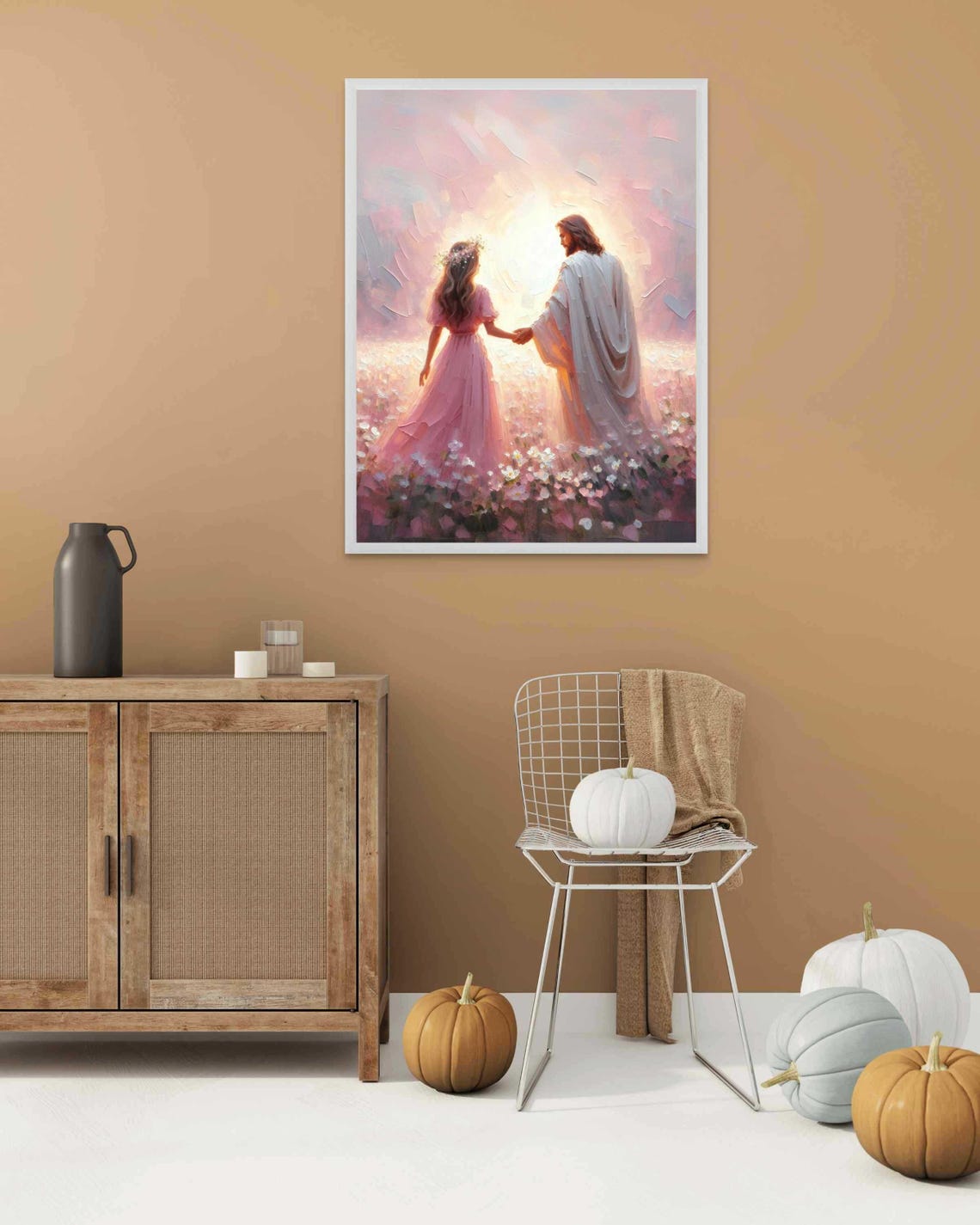 His Guidance Modern Christian Art Jesus Heals A Woman Jesus Picture Lds Wall Art Bible Art Jesus And Woman Jesus Painting Jesus Jpg