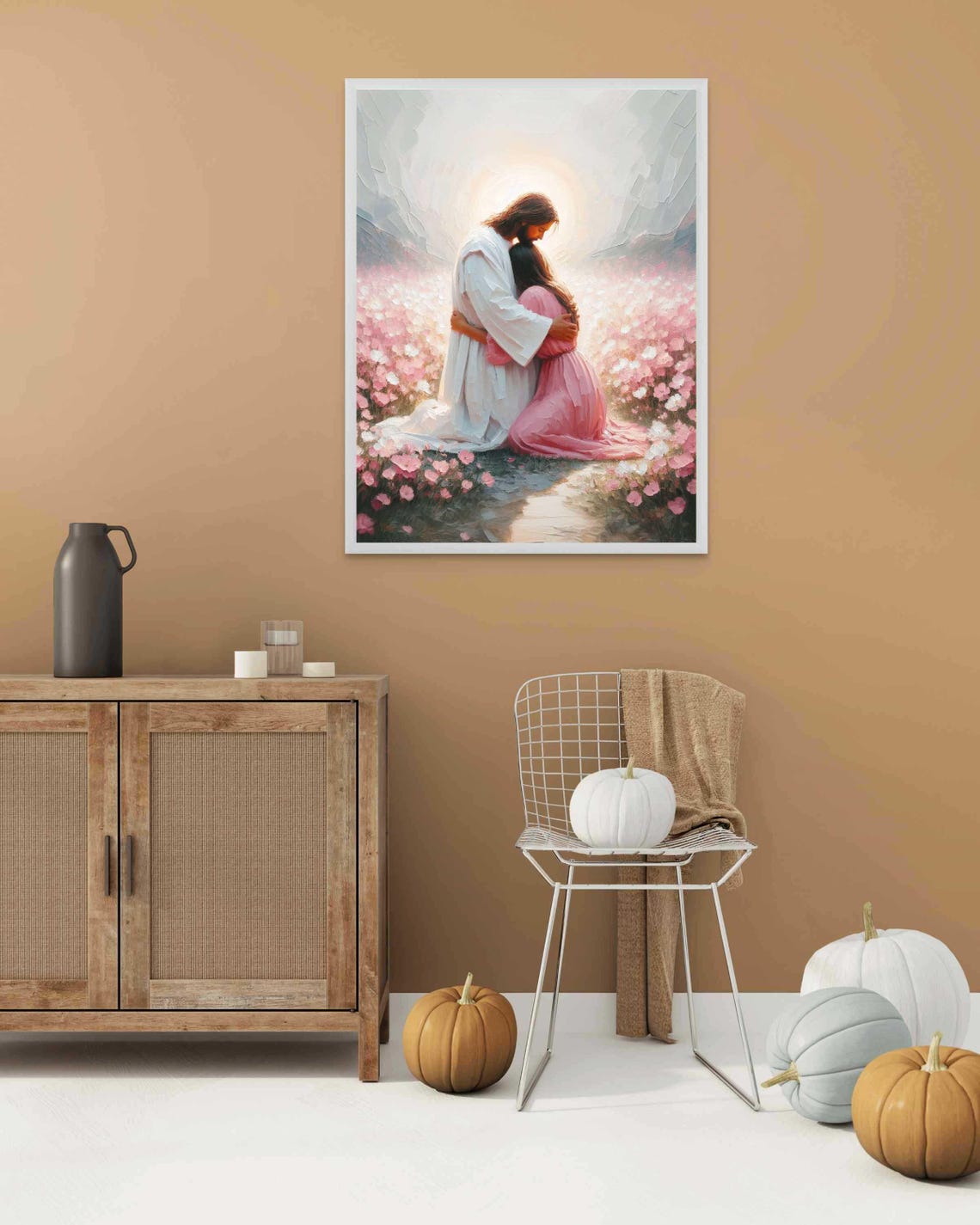 His Light Christian Art Jesus With Woman Jesus Wall Art Lds Painting Bible Prints Jesus And Girl Jesus Painting Christian Painting - Image 2