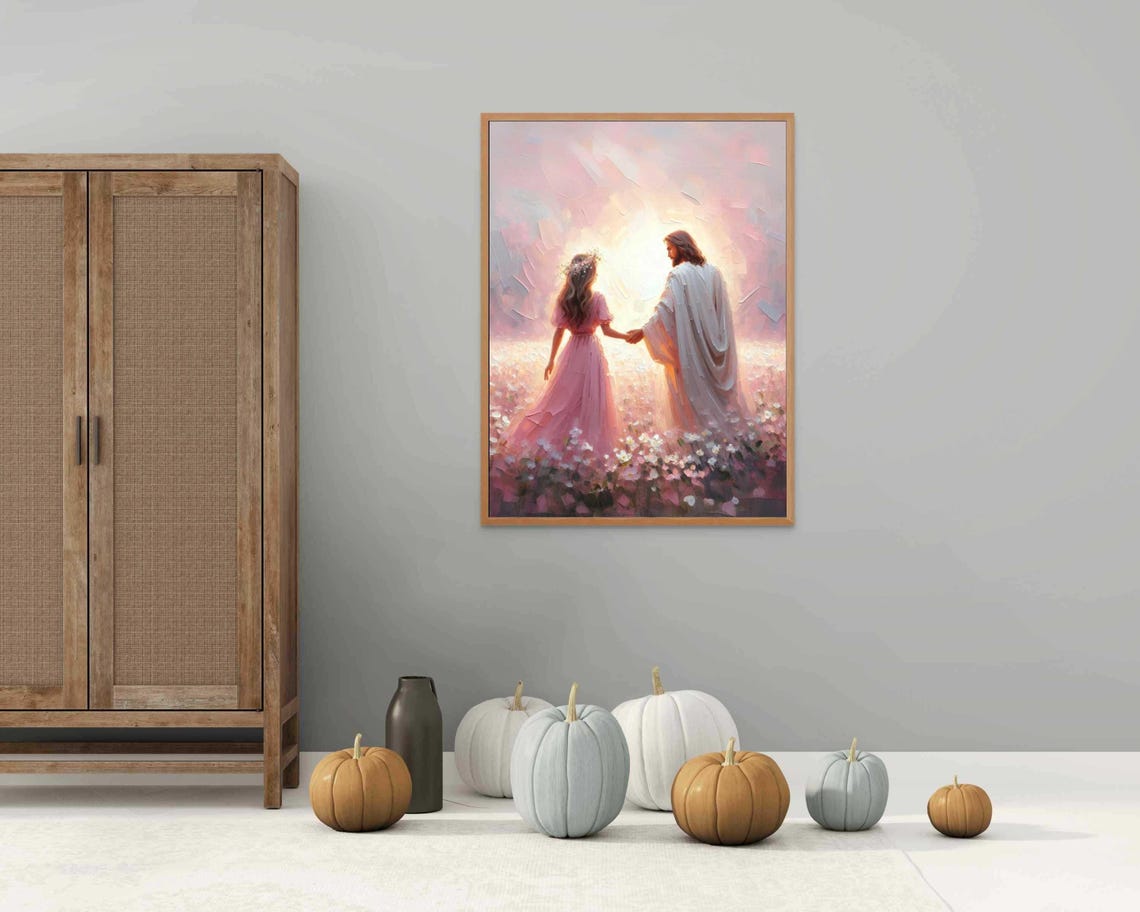 His Guidance Modern Christian Art Jesus Heals A Woman Jesus Picture Lds Wall Art Bible Art Jesus And Woman Jesus Painting Jesus Jpg - Image 3