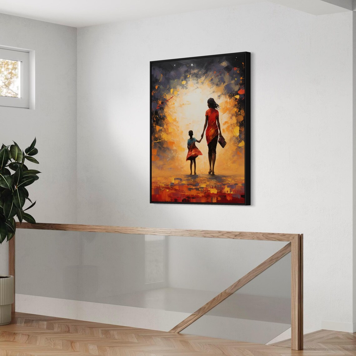 African Woman Art African Mother Child Print Abstract Mother And Daughter Art Sweet Mother Wall Decor Instant - Image 4