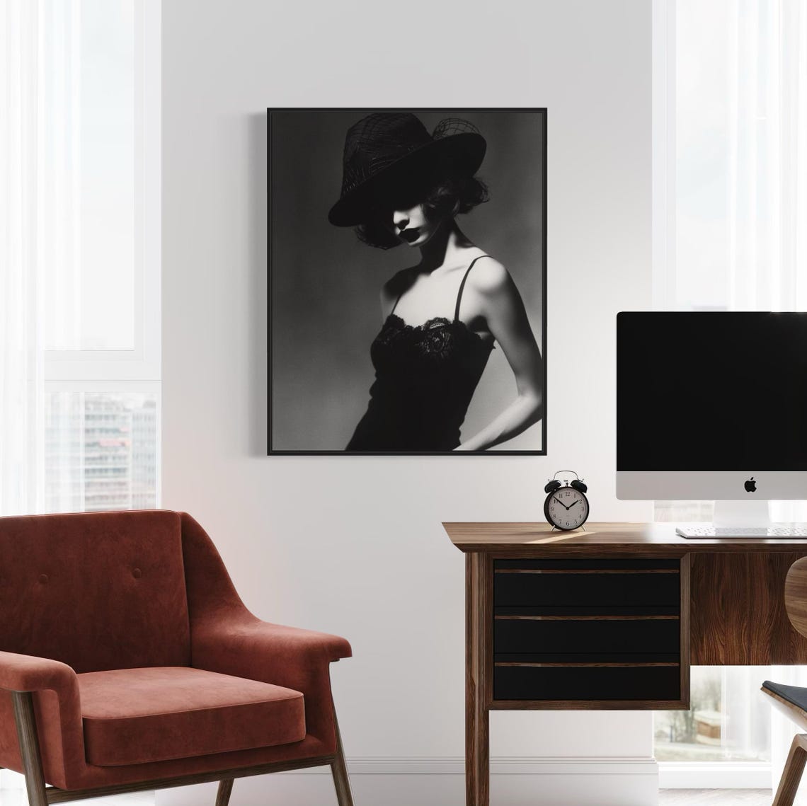 Vintage Fashion Photo Wall Art Black And White Print Lipstick Wall Art Old Hollywood Art Feminist Poster Fashion Wall Decor - Image 6