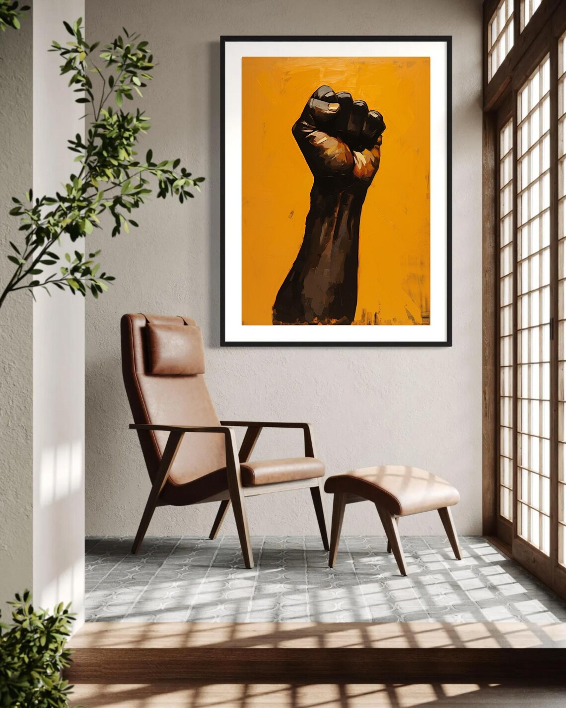 Raised Hand Afrocentric Black Power Fist Poster - Image 3