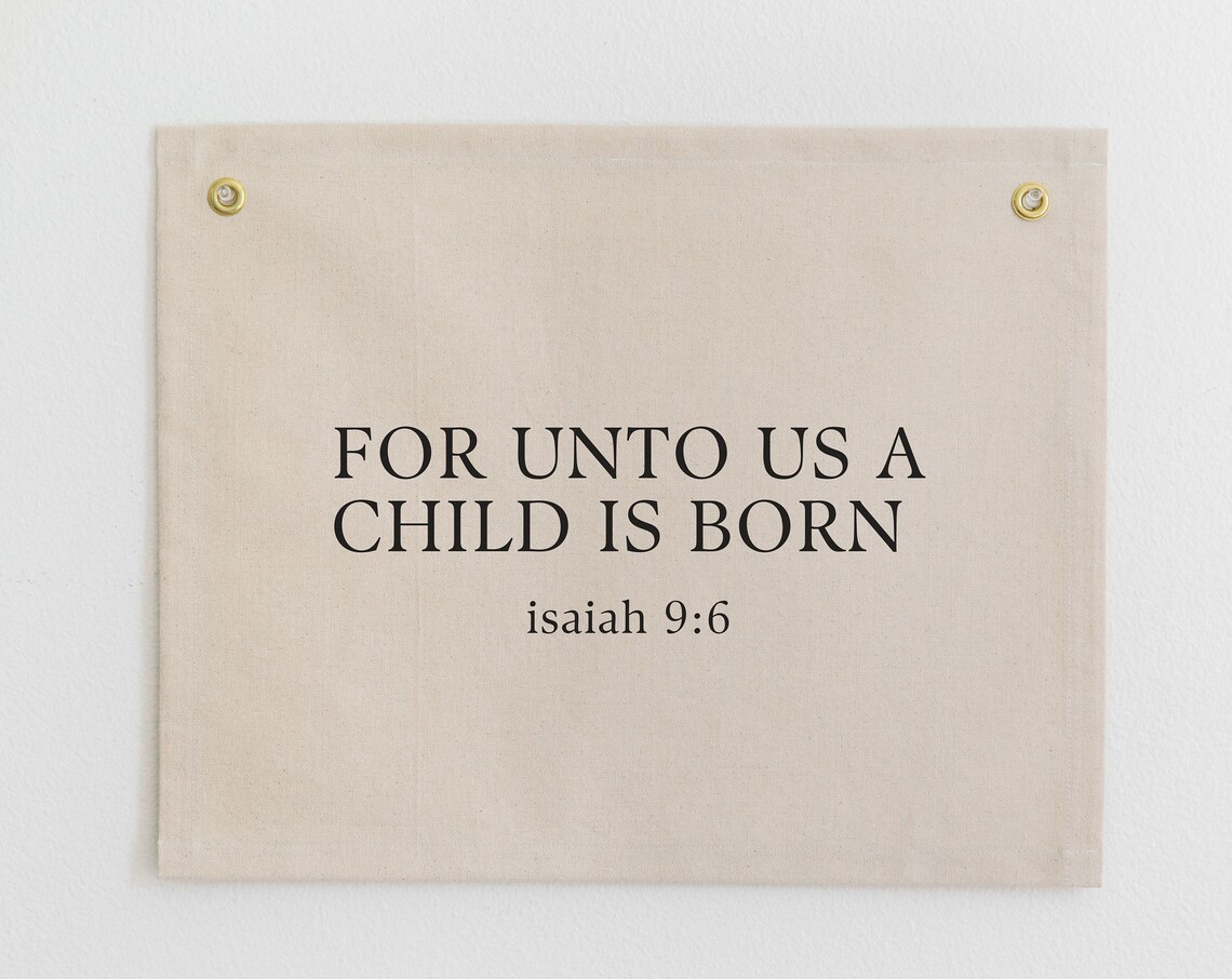 For Unto Us A Child Is Born Scripture Art Print