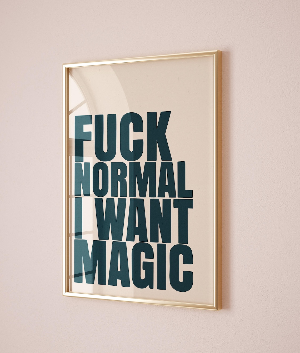 I Want Magic Retro Quote Poster, Uplifting Wall Art