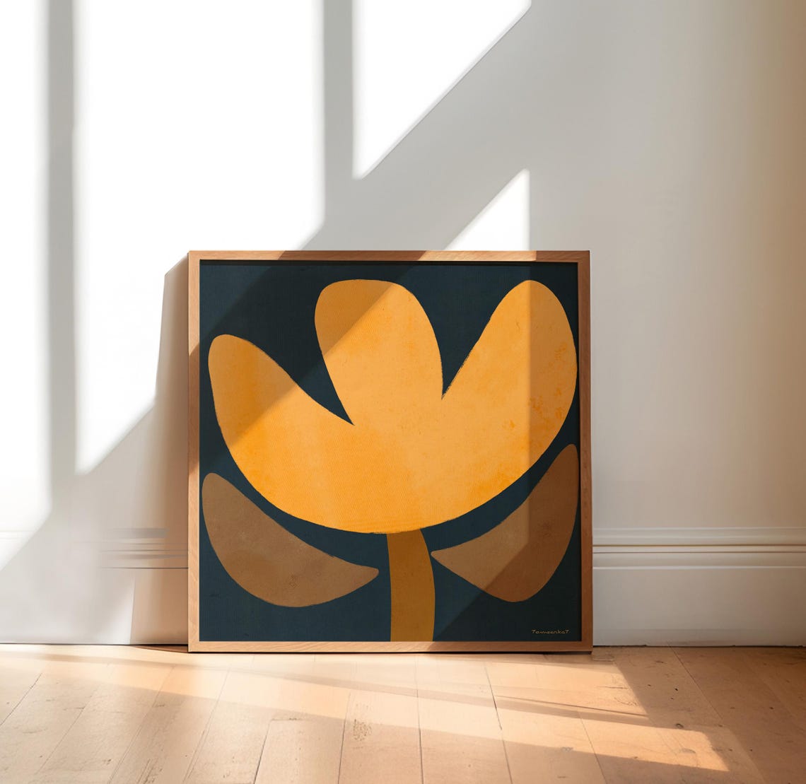 Abstract Flower Art Print, Modern Home Decor - Image 2