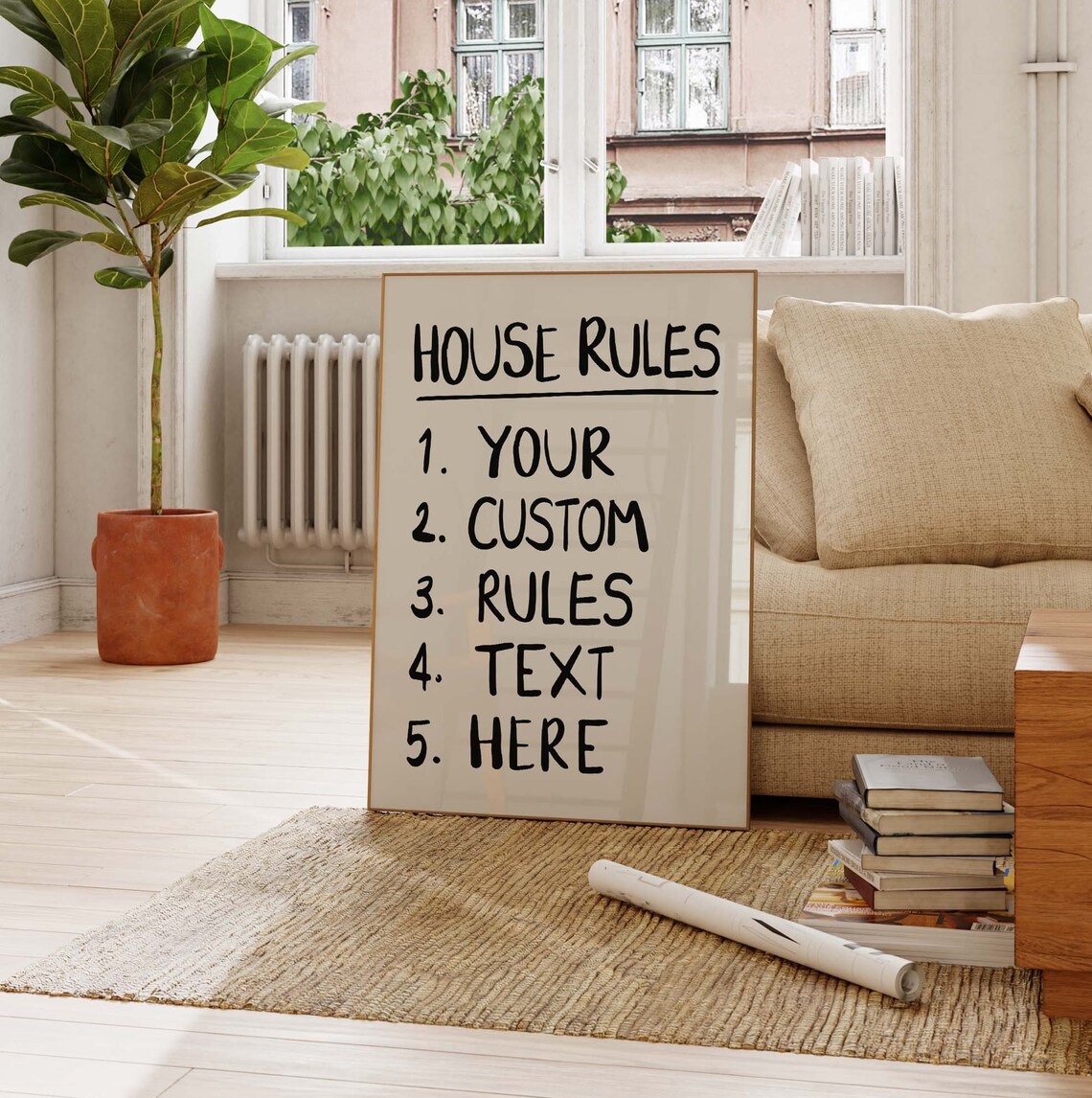 Custom House Rules Poster, Personalized Apartment Art - Image 3