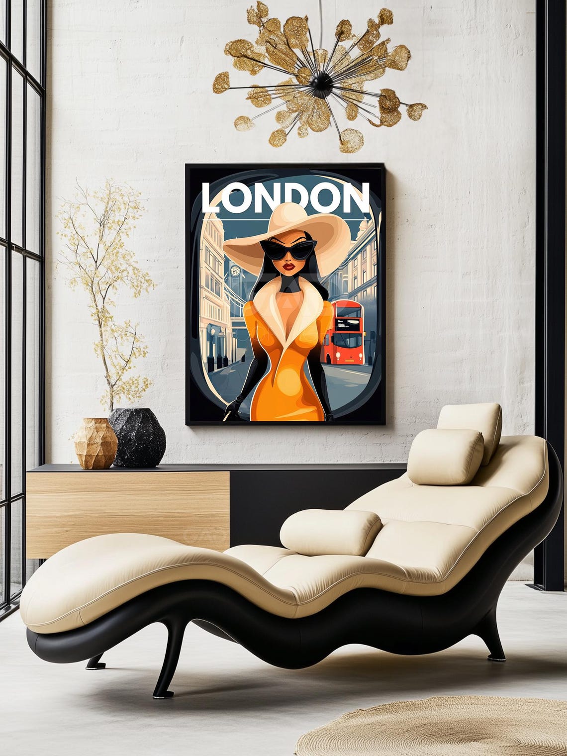London City Poster Print Uk United Kingdom Town Bus Tower Bridge Shopping Retro Travel Wall Art Designs Gad Art 00015 London - Image 3