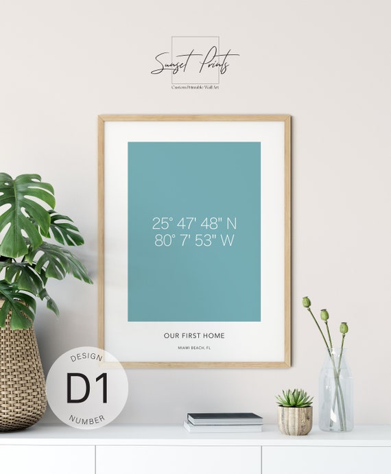 Custom Coordinates Personalized Anniversary Gift