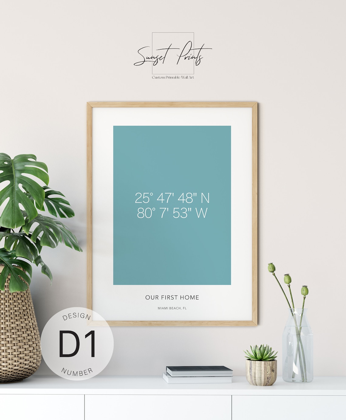 Custom Coordinates Personalized Anniversary Gift