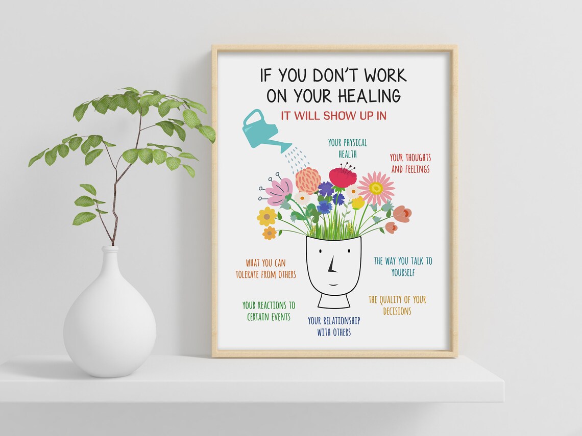 Healing Art Print, Mental Health Therapy Office Decor - Image 2