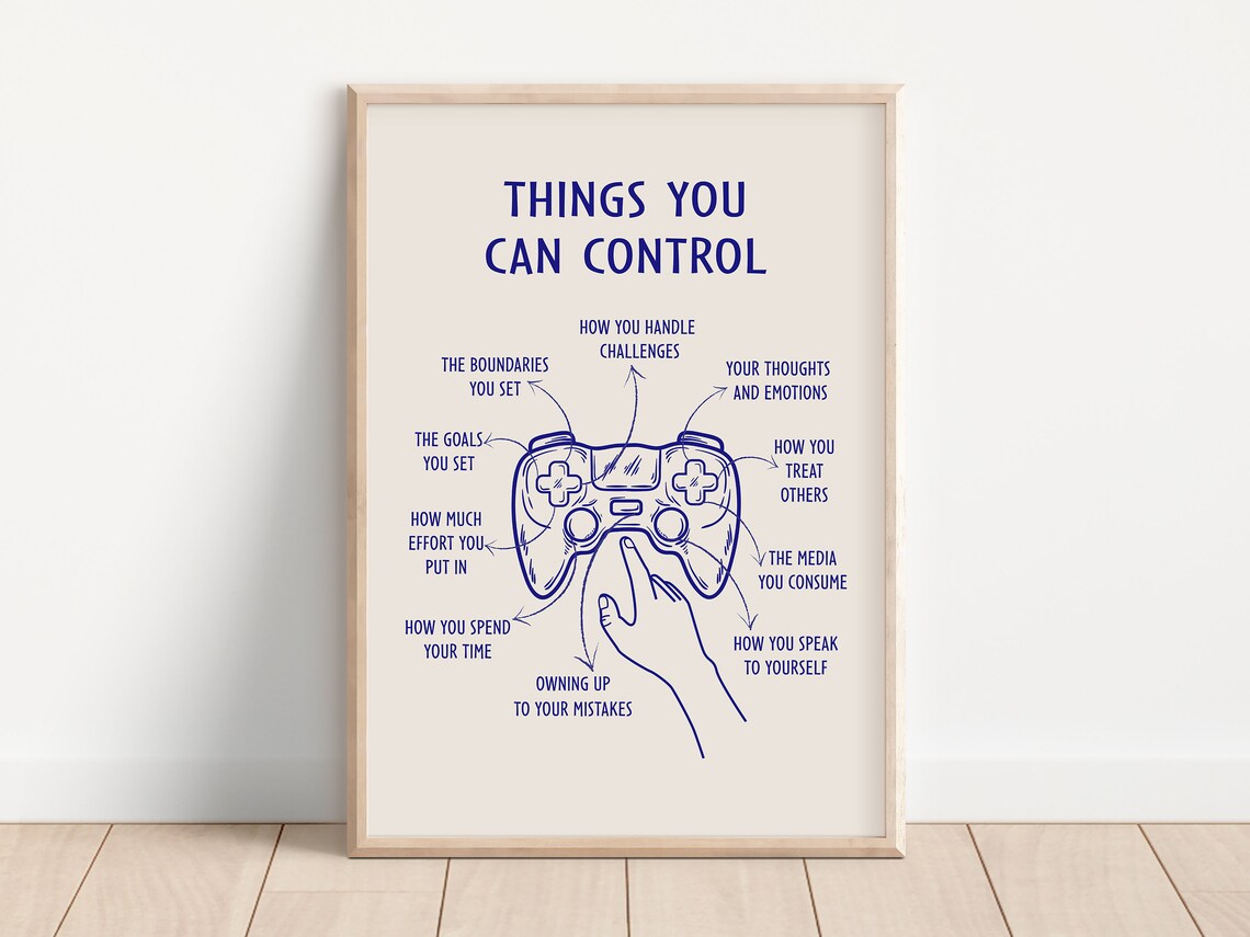 Things You Can Control Mental Health Poster Print