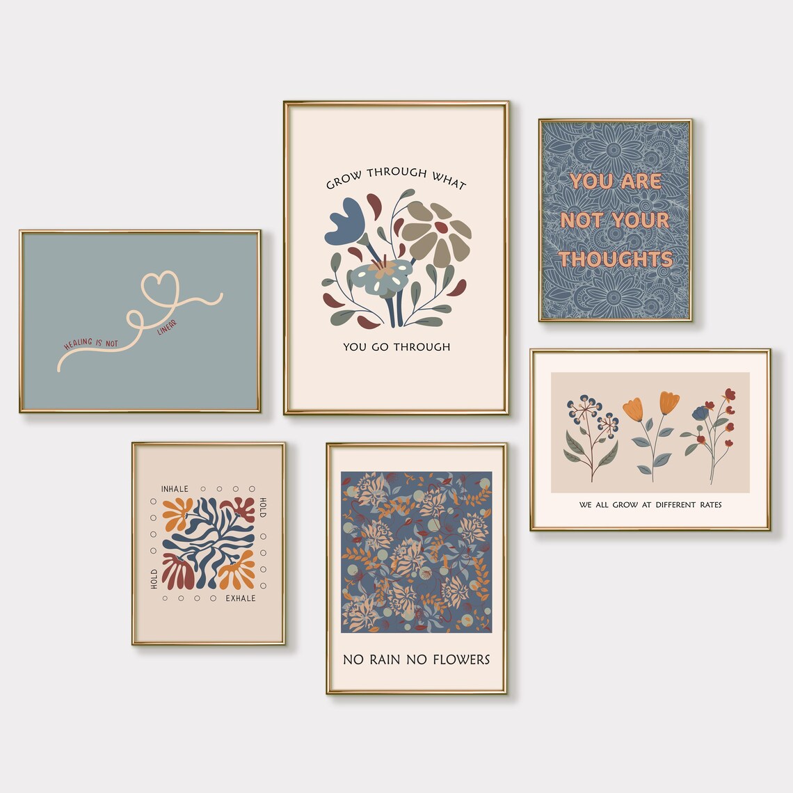 Mental Health Posters, Motivational Therapy Office Art - Image 3
