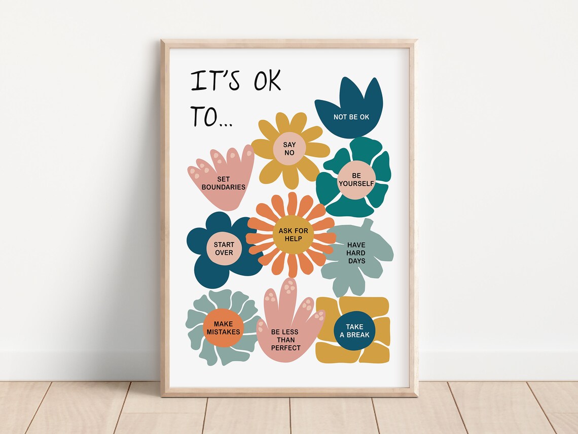 Its Ok To Not Be Ok Mental Health Art Print