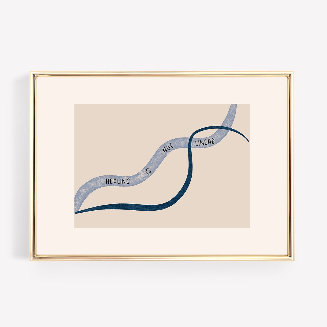 Healing Is Not Linear Therapy Office Art Print