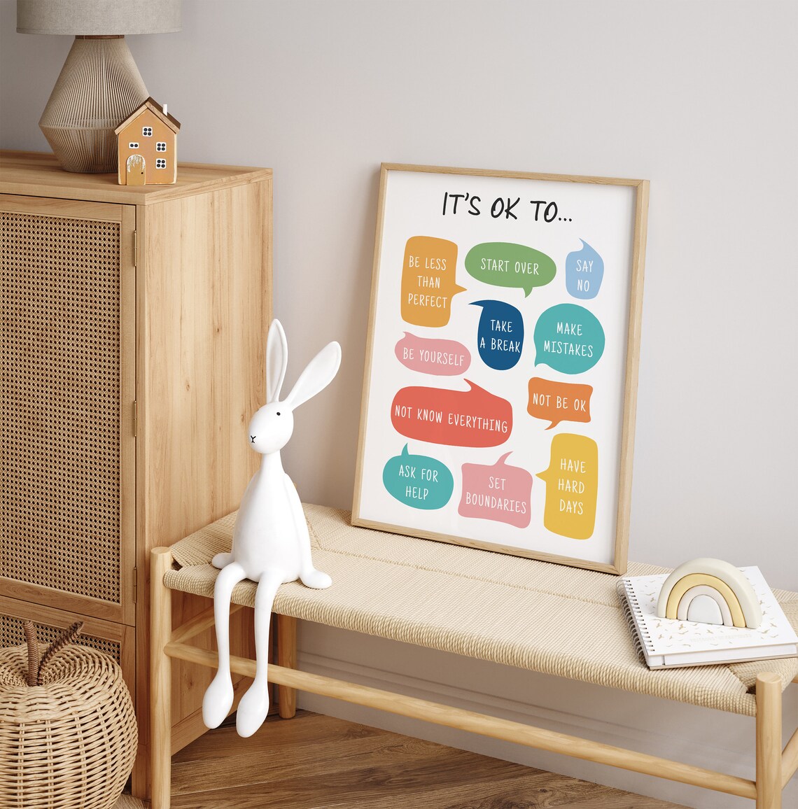 Its Ok to Not Be Ok Affirmations Poster Print - Image 3