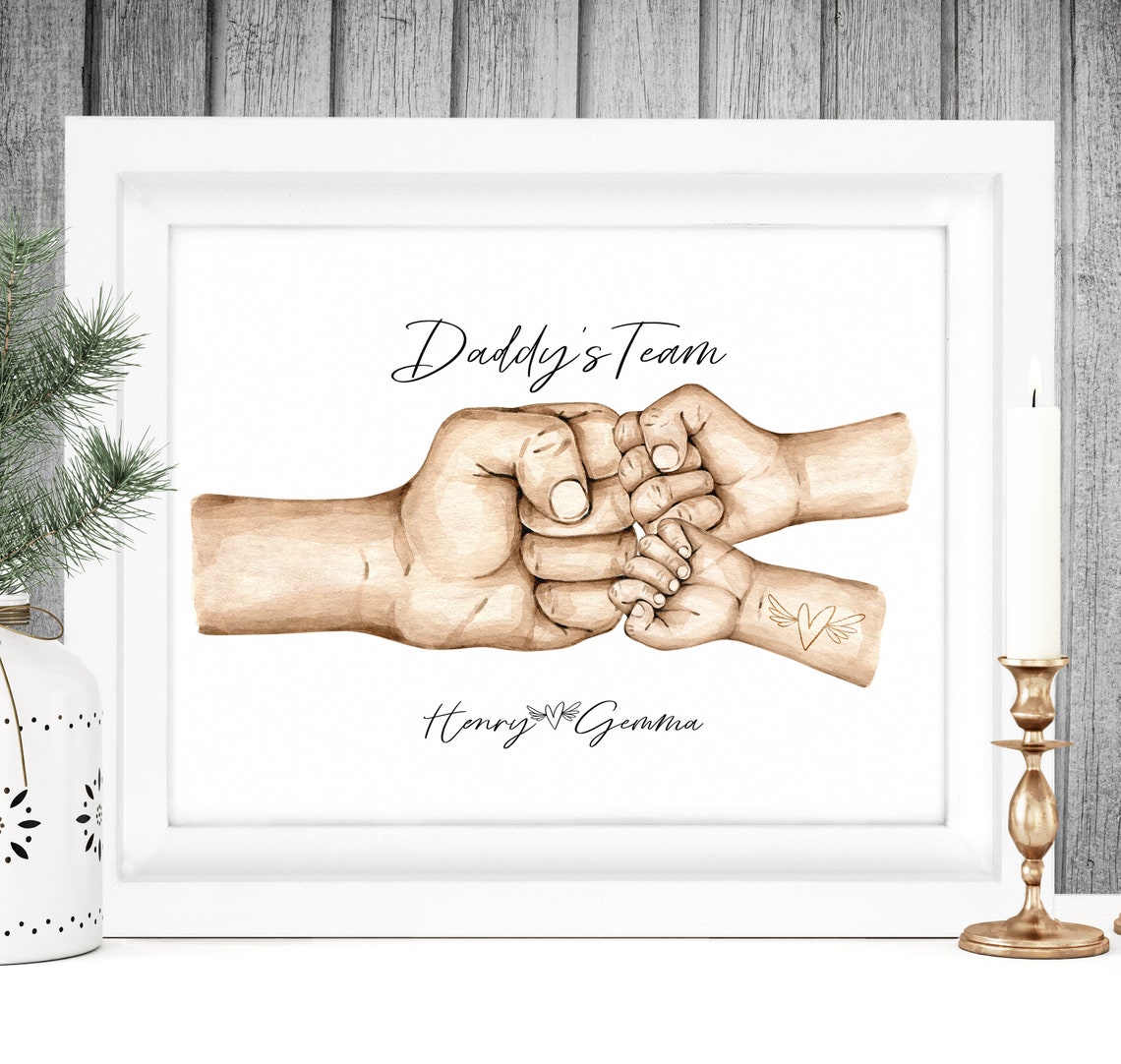 Fist Bump Personalized Dad Gift, Poster Print - Image 2
