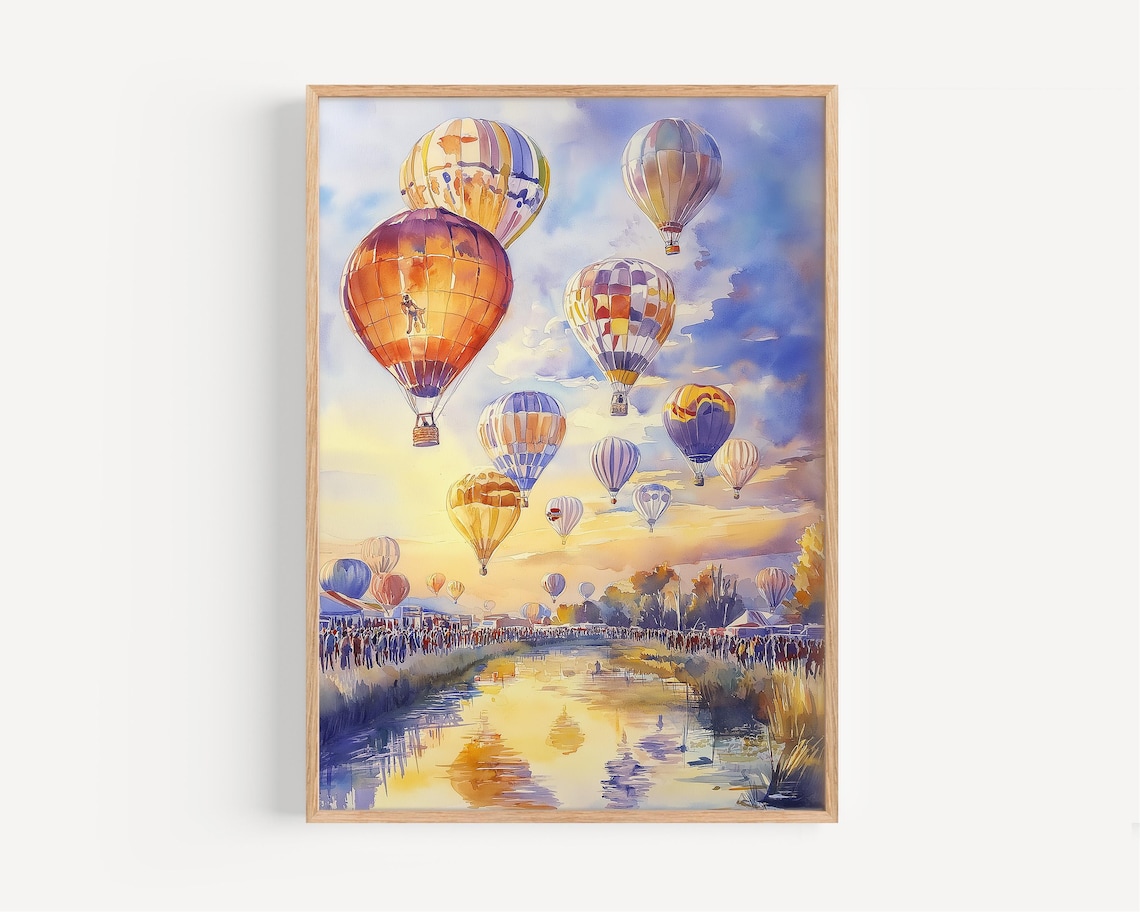 Albuquerque Watercolor Travel Poster, USA Wall Decor