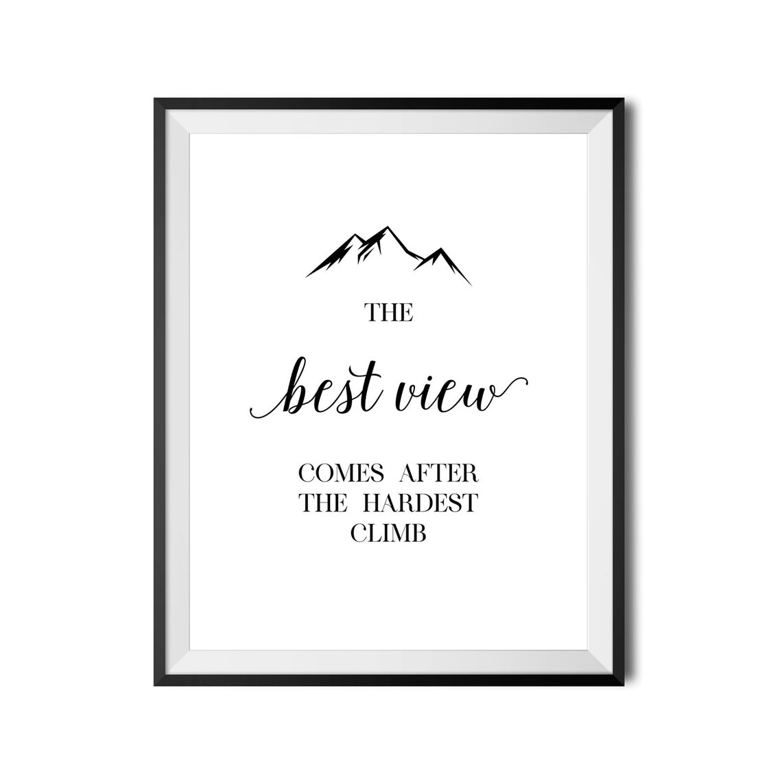 The Best View Comes After The Hardest Climb Mountain Peak Poster - Image 4