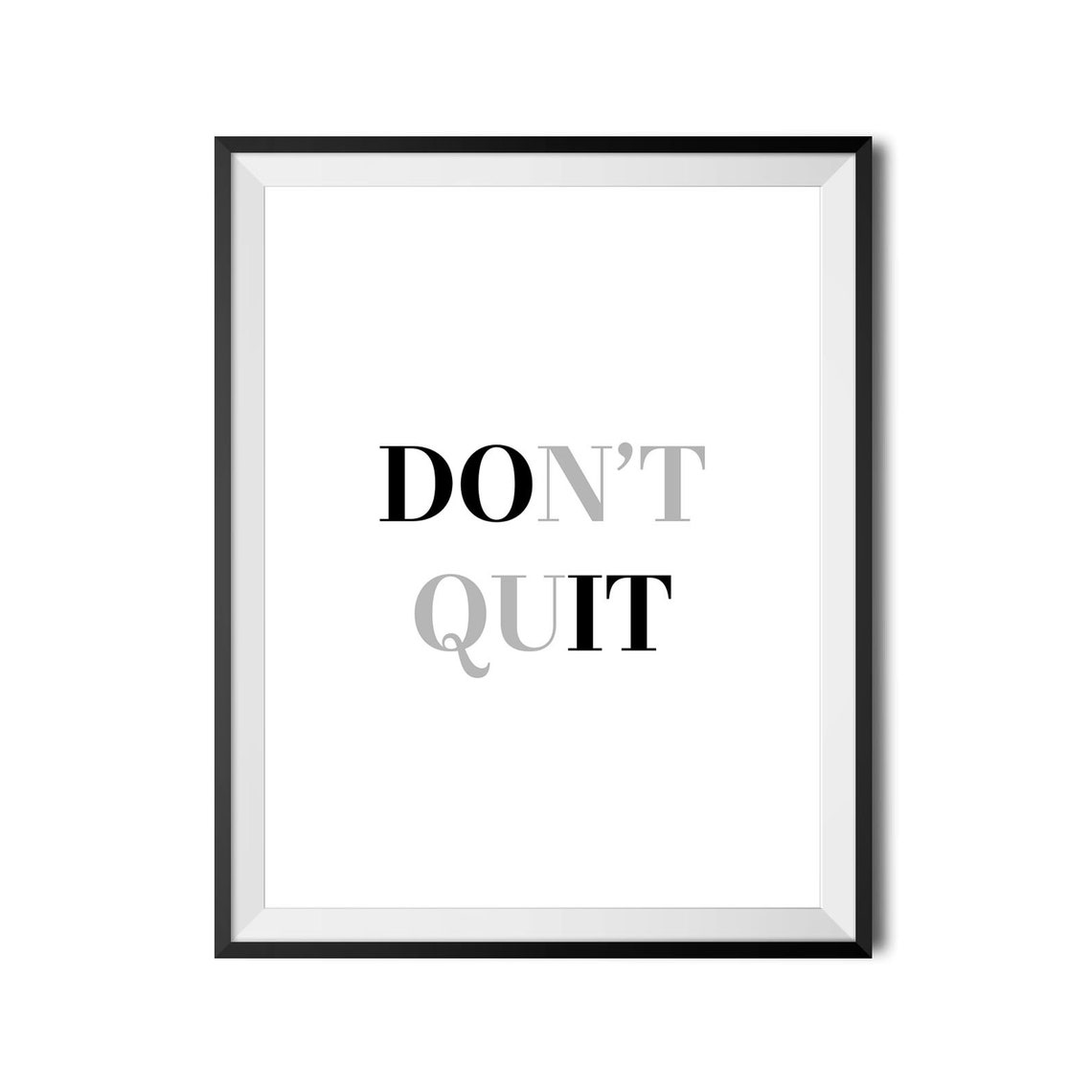 Do Not Quit Two Tone Typography Bold Motivational Quote Poster - Image 4