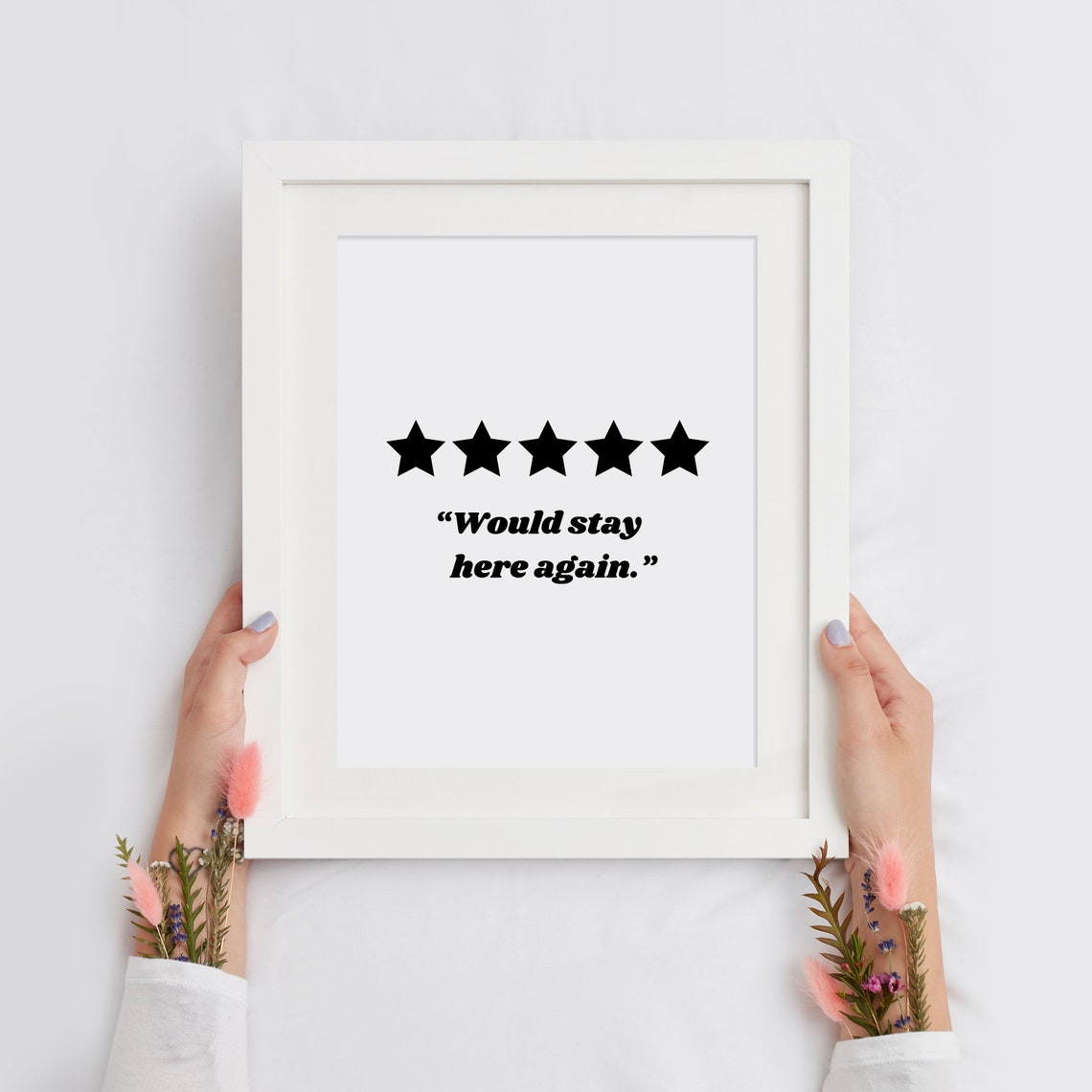 Would Stay Here Again Five Star Vacation Review Guest Room Print - Image 2
