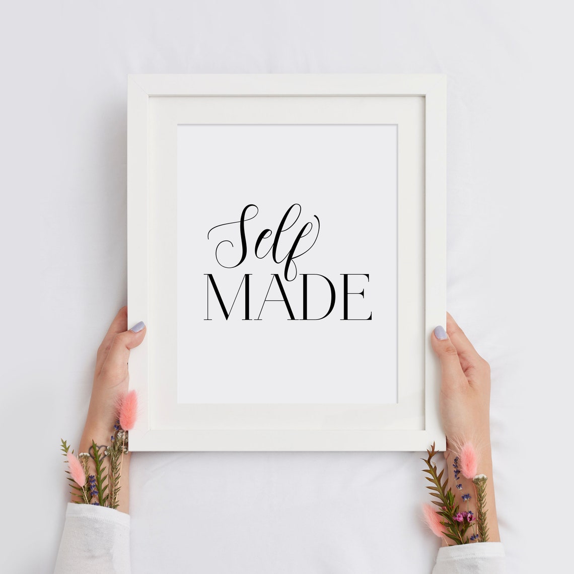 Self Made Entrepreneur Office Quote Minimalist Typography Poster - Image 2