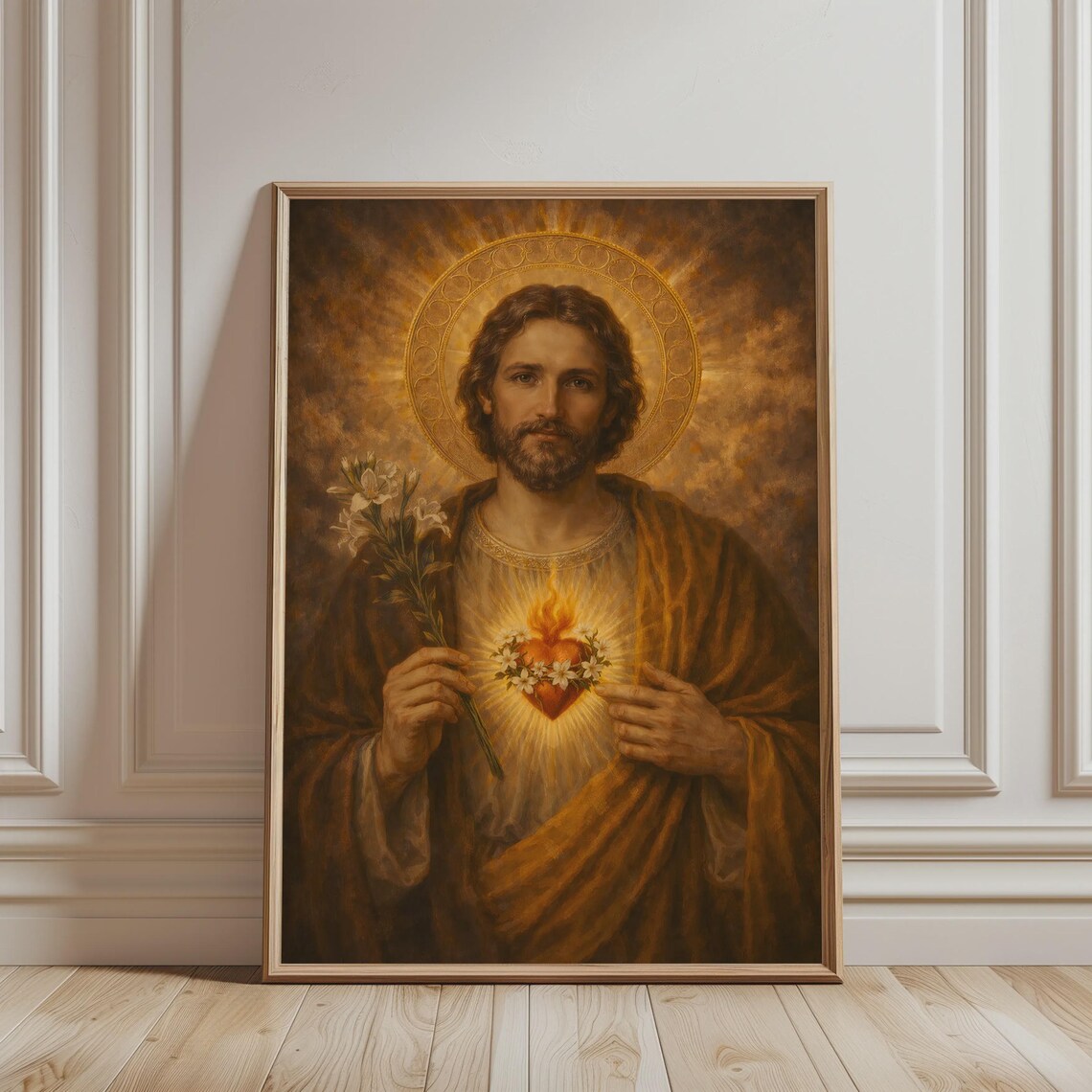 Saint Joseph With Chaste Heart, Religious Poster