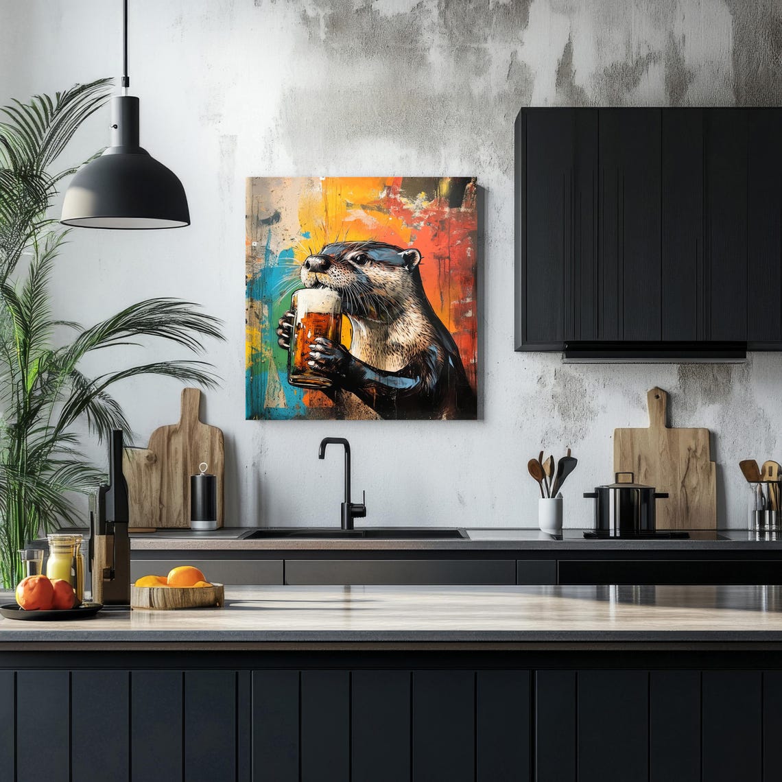 Otter Print, Funny Beer Lover Gift - Image 3