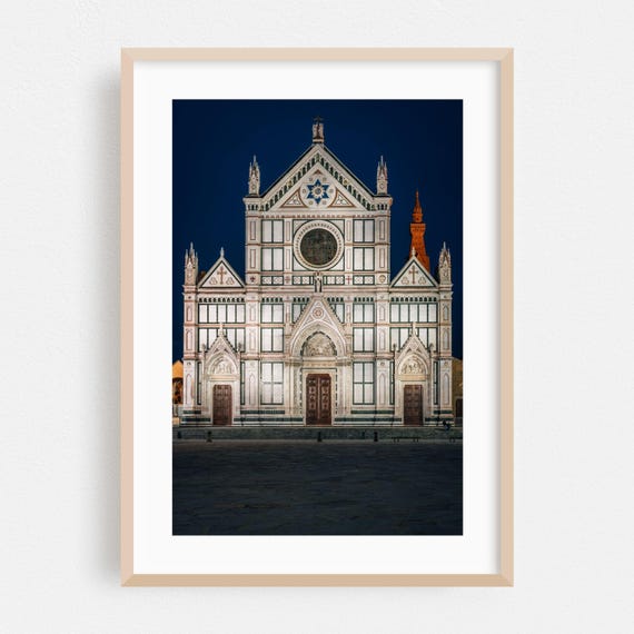 Florence Print Tuscany Wall Art Italy Framed Architecture Home Decor Night Sky Poster Travel Fine City Gothic