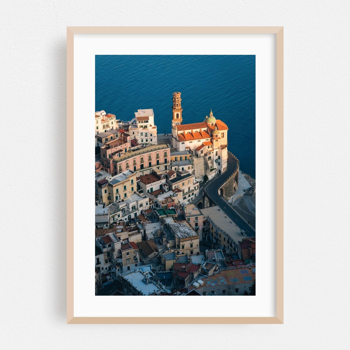 Atrani Amalfi Coast Aerial View Italy Village Photography Poster
