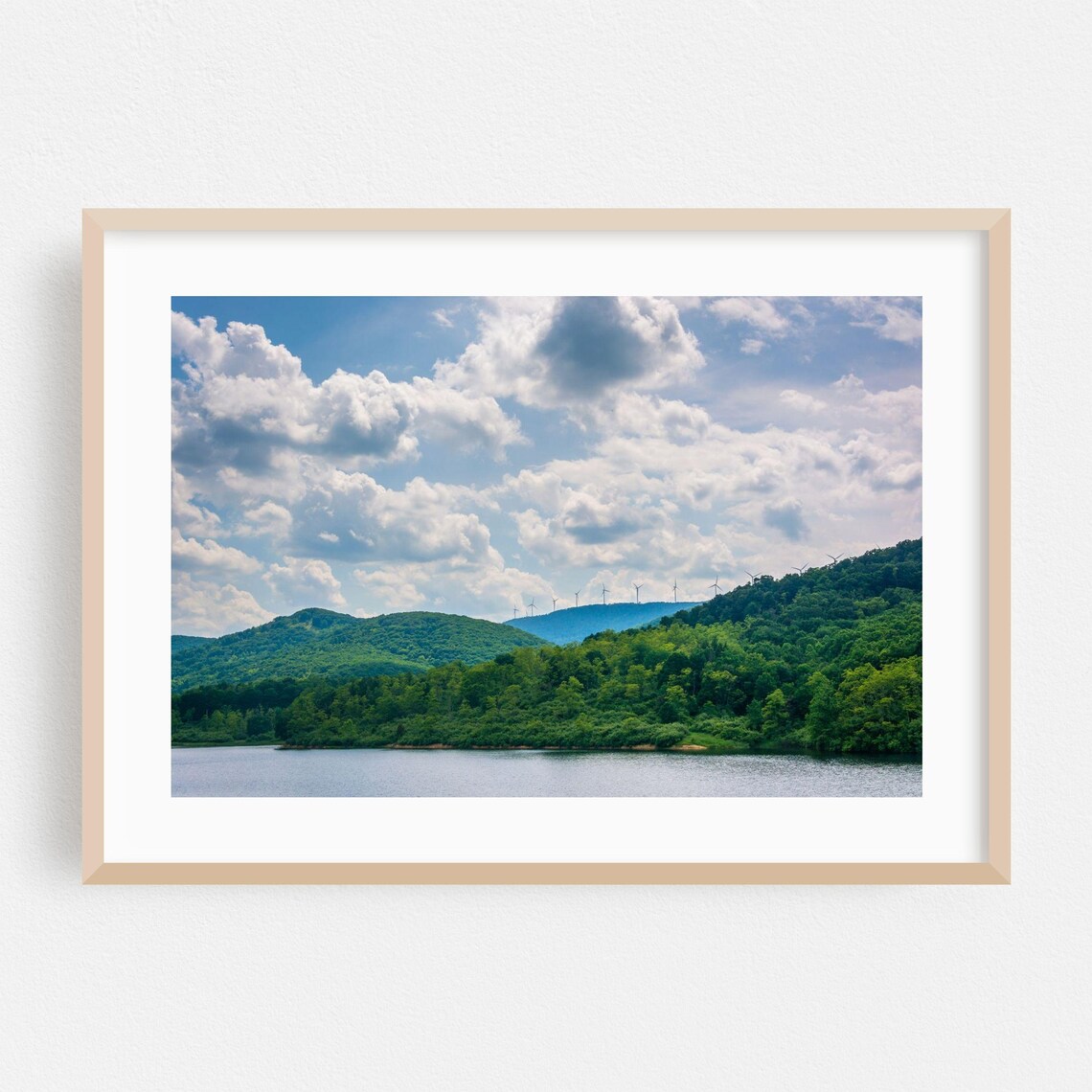 West Virginia Green Mountain Lake Summer Landscape Photo Poster