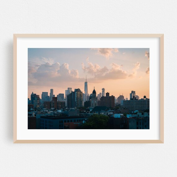 Manhattan Skyline Sunset One World Trade Center Cityscape Photo Poster