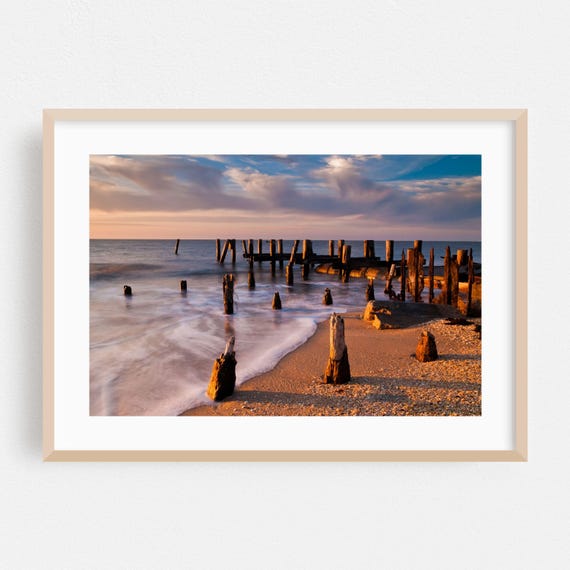 Cape May Print New Jersey Wall Art Coastal Framed Beach Home Decor Ocean Poster Sunset Fine Landscape Waves Nature