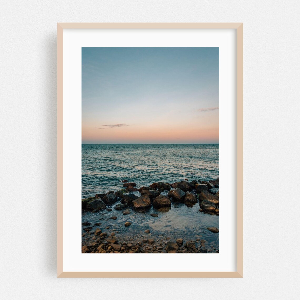 Montauk New York Sunset Ocean Travel Poster