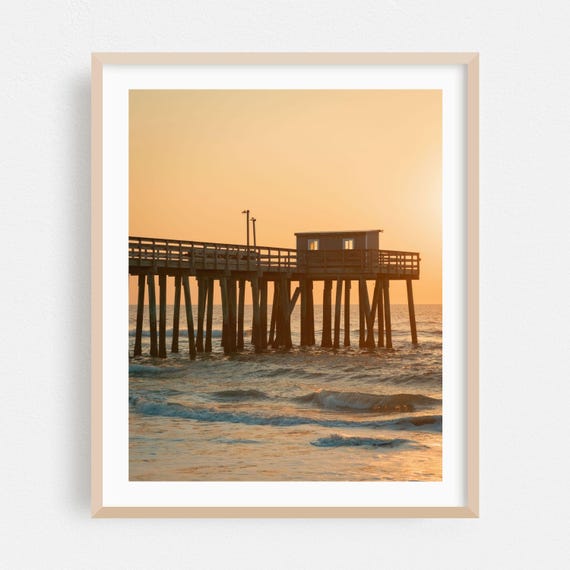 Avalon Print New Jersey Wall Art Sunset Framed Beach Home Decor Coast Poster Ocean Fine Scenic Waves Photography