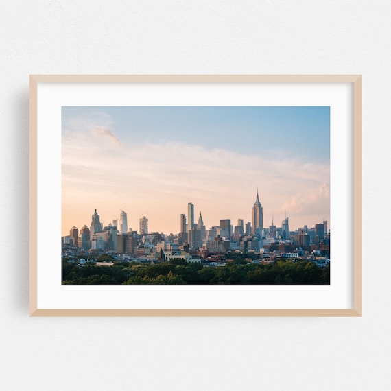 Manhattan Skyline Daytime Empire State Building Cityscape Photo Poster