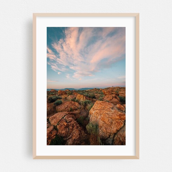 Utah Print Desert Wall Art Nature Framed Landscape Home Decor Sunset Poster Scenic Fine Pastel Photography Antelope Island