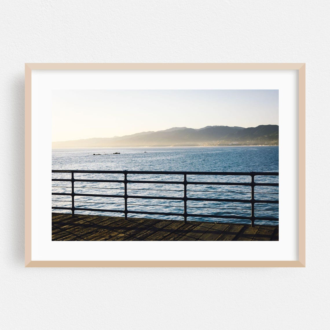 Los Angeles California Ocean Boardwalk Pier Sunset Photo Poster