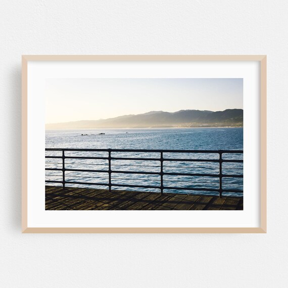 Los Angeles California Ocean Boardwalk Pier Sunset Photo Poster