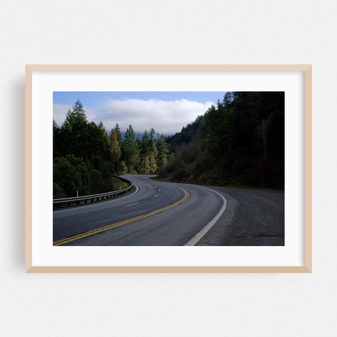 Winding Forest Mountain Road Fine Art Photography Landscape Poster