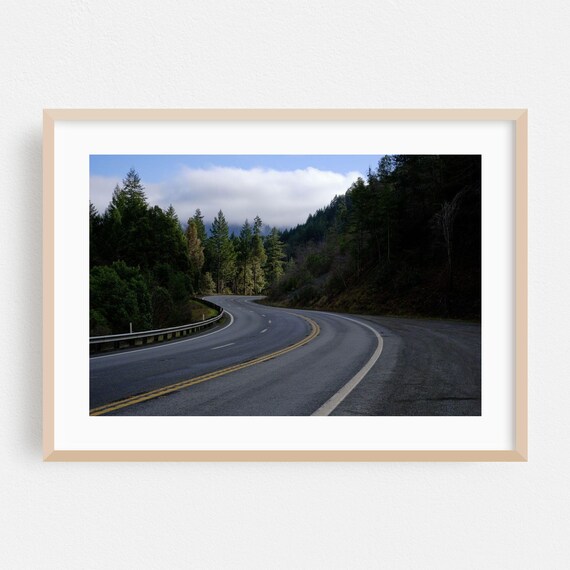 Winding Forest Mountain Road Fine Art Photography Landscape Poster