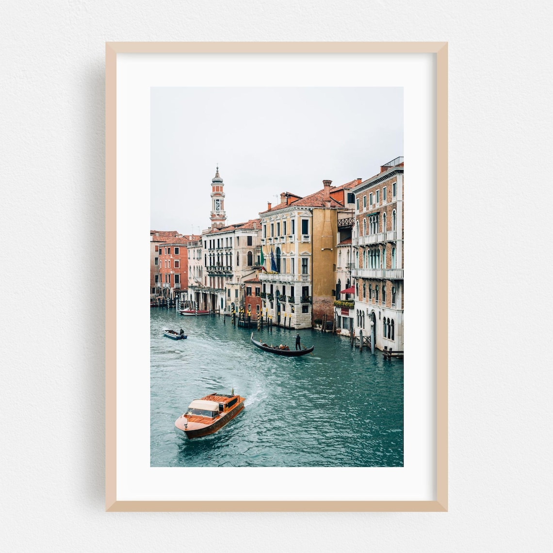Venice Grand Canal Gondolas Waterway Canal City Photo Poster