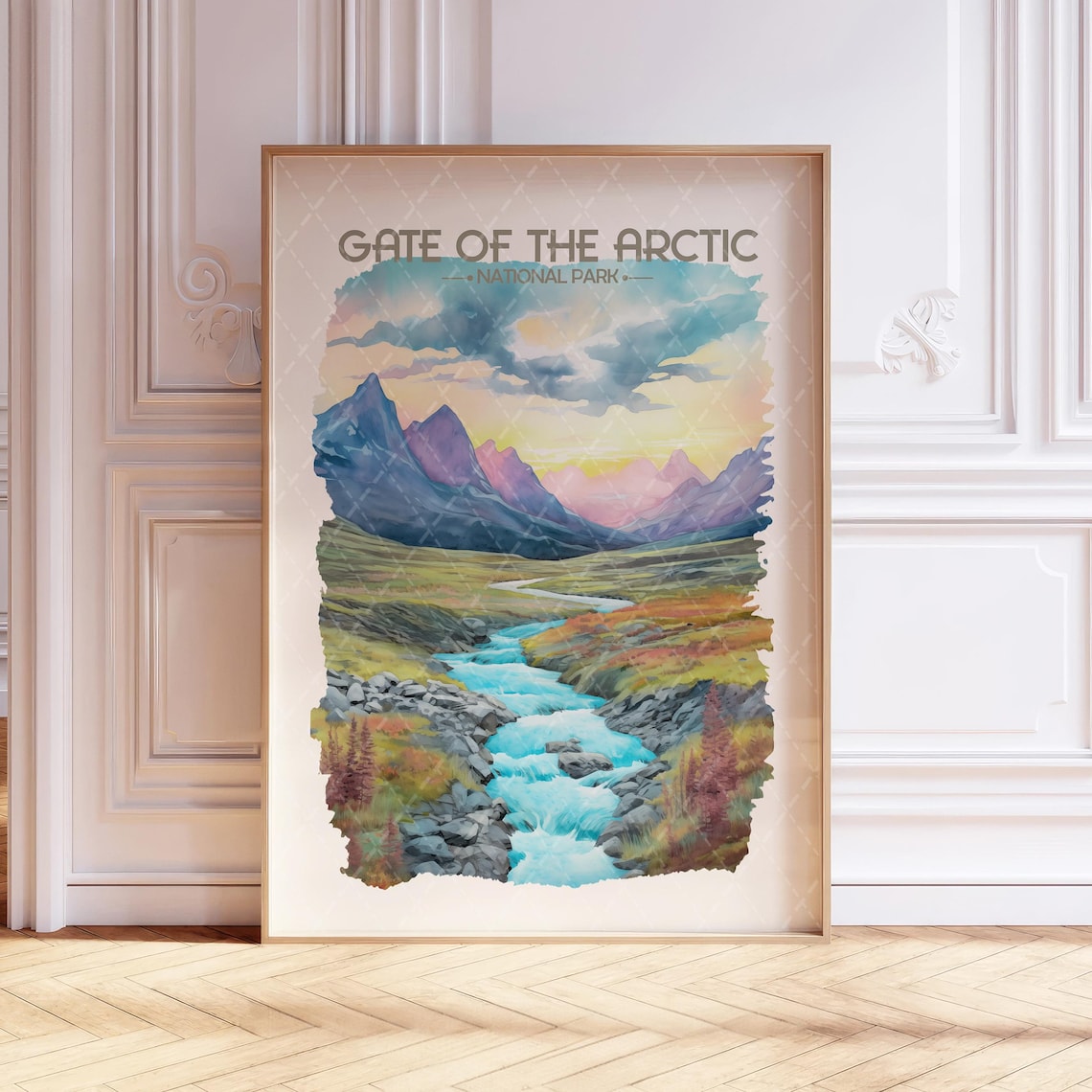 Gate of the Arctic National Park Turquoise River Sunset Poster