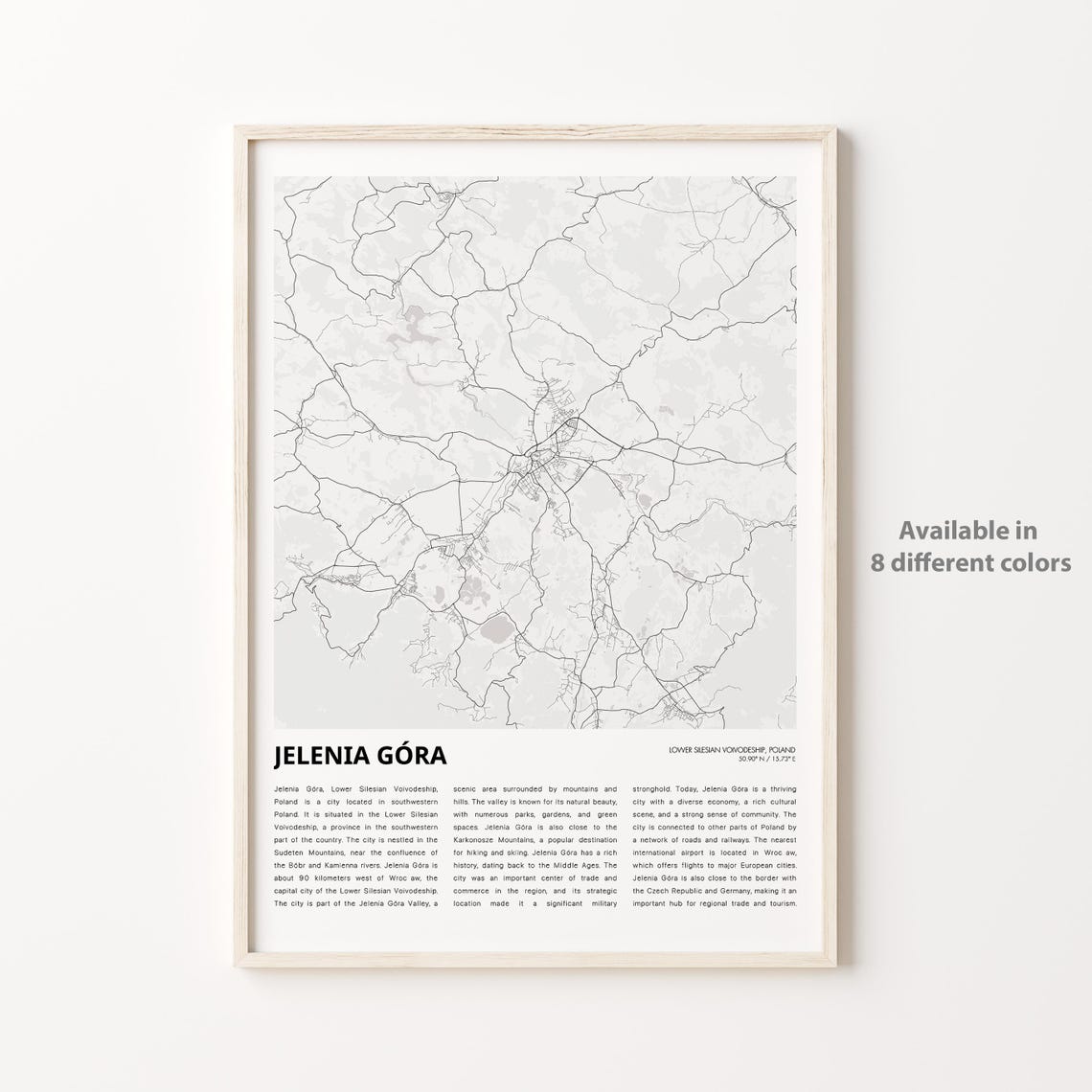 Jelenia Gora Poland Minimalist City Map Modern Europe Decor Poster