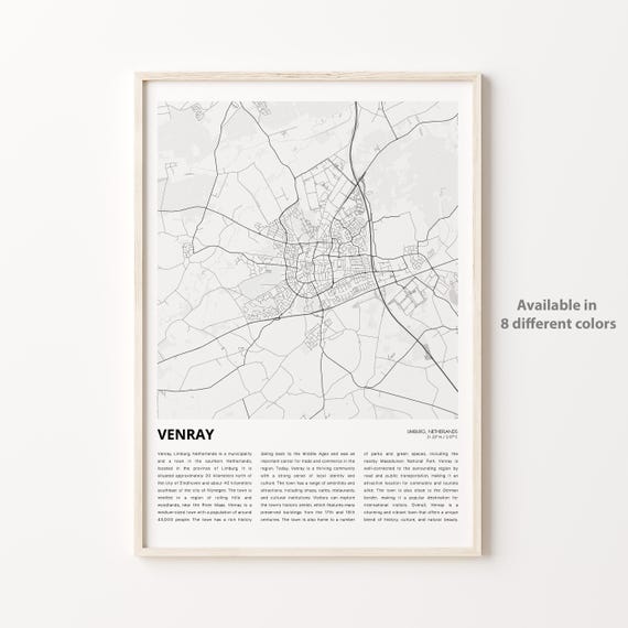 Venray Limburg Netherlands Minimalist City Street Map Poster