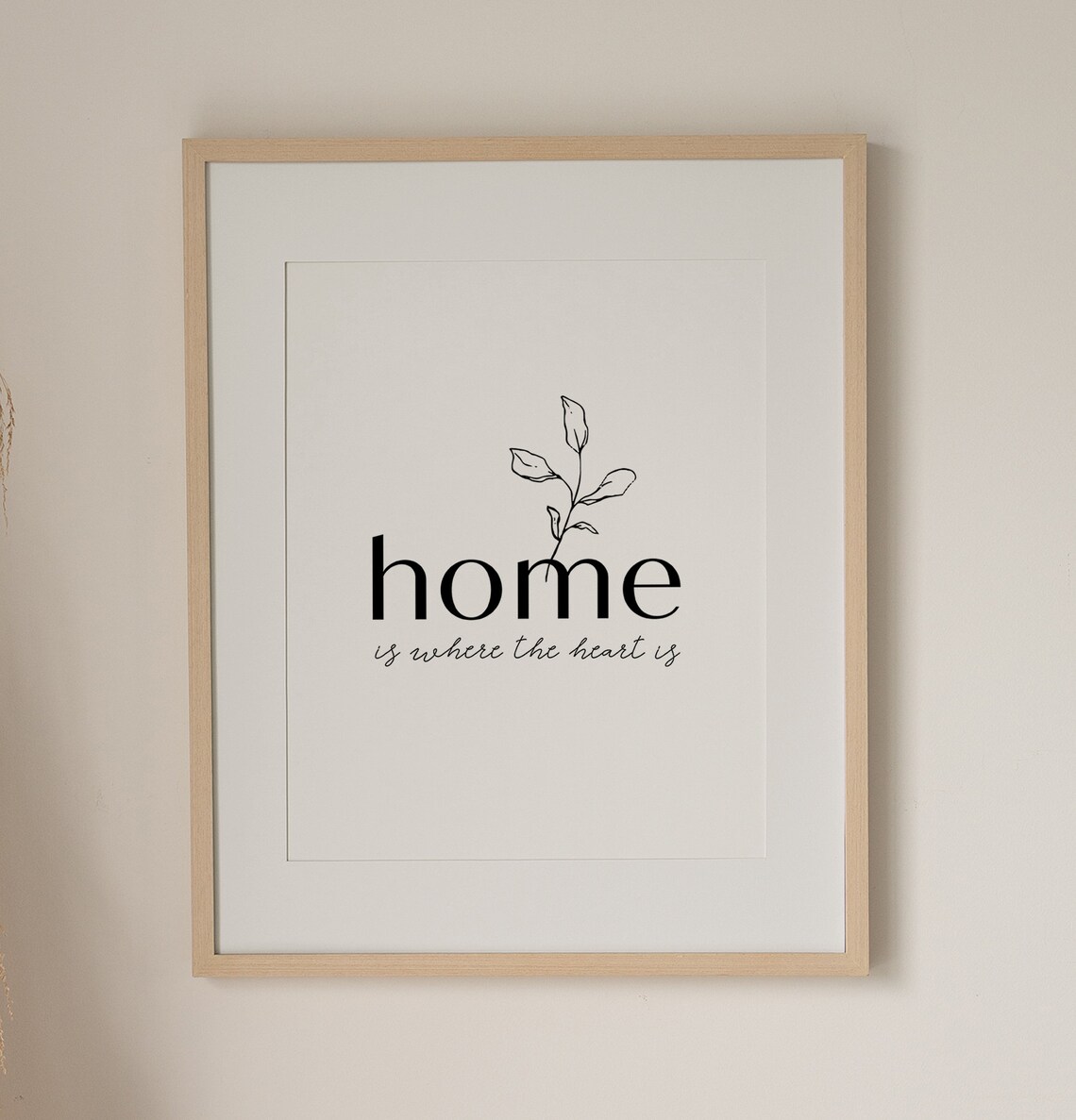 Home Is Where The Heart Is Botanical Art Print - Image 2